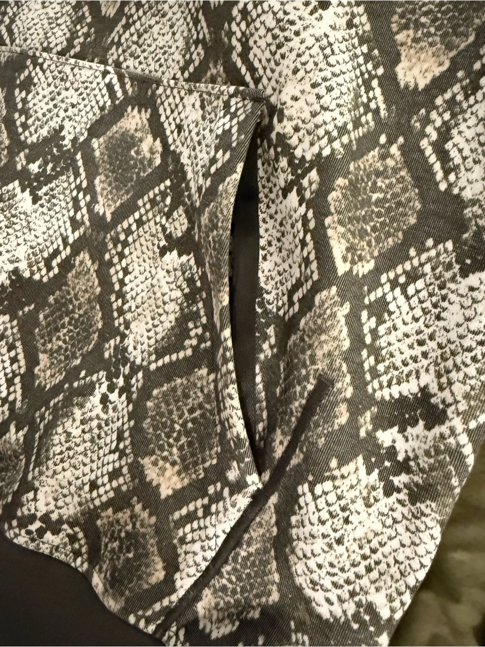 Jordan Sport Olive Green and Cream colored Snakeskin Print Hoodie